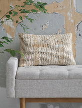 Coral Furniture - Ashley Furniture - Hathby Pillows - Pillow / Tan/White - A1001048P