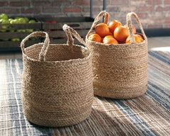 Coral Furniture - Ashley Furniture - Brayton Basket - Basket Set (Set of 2) / Natural - A2000094