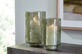Coral Furniture - Ashley Furniture - Clarkton Candle Holder - Candle Holder Set (Set of 2) / Green - A2000623