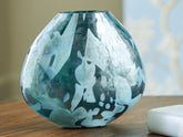 Coral Furniture - Ashley Furniture - Cartshaw Vase - Vase / Iridescent Teal - A2000738