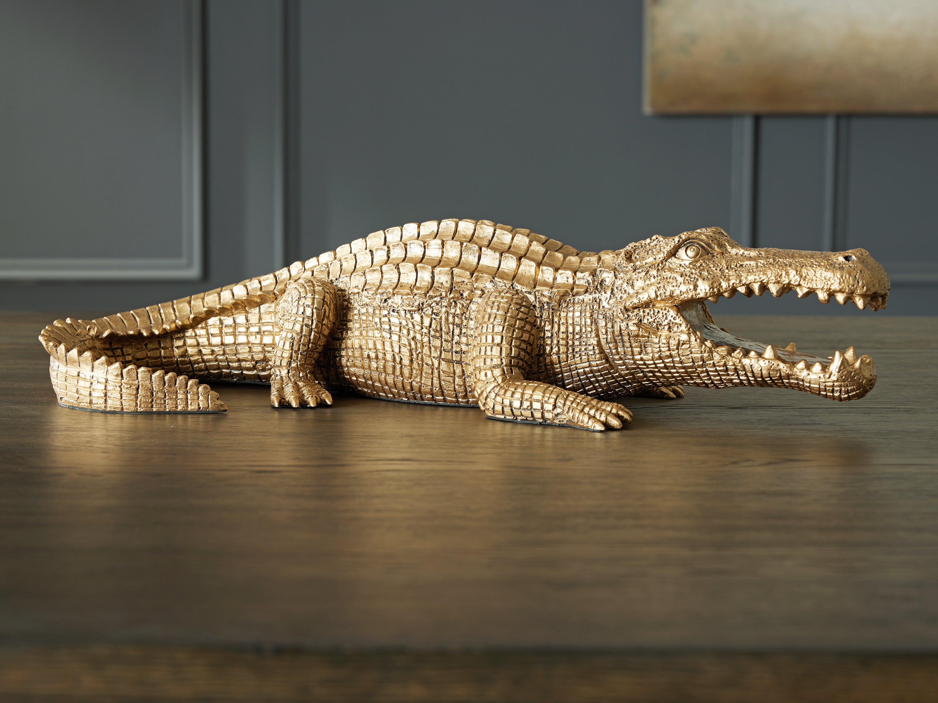 Coral Furniture - Ashley Furniture - Lauretman Sculpture - Sculpture / Antique Gold Finish - A2000765