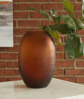 Coral Furniture - Ashley Furniture - Embersen Vase - Vase / Amber - A2900001V