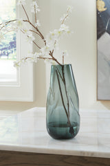 Coral Furniture - Ashley Furniture - Beamund Vase - Vase / Teal Blue - A2900010V
