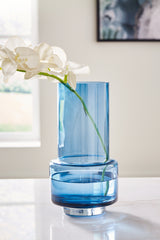 Coral Furniture - Ashley Furniture - Bealen Vase - Vase / Dark Blue - A2900013