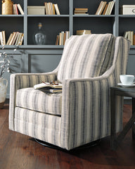 Coral Furniture - Ashley Furniture - Kambria Swivel Glider Accent Chair - Swivel Glider Accent Chair / Fog - A3000265