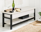 Coral Furniture - Ashley Furniture - Rhyson Storage Bench - Storage Bench / White / 48"W x 16"D x 18"H - A3000312