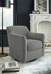 Coral Furniture - Ashley Furniture - Bradney Swivel Accent Chair - Swivel Accent Chair / Fossil - A3000324