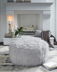 Coral Furniture - Ashley Furniture - Galice Living Room - Oversized Accent Ottoman / White - A3000334