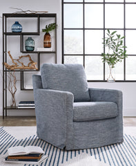 Coral Furniture - Ashley Furniture - Nenana Next-Gen Nuvella Swivel Glider Accent Chair - Swivel Glider Accent Chair / Denim - A3000646
