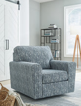 Coral Furniture - Ashley Furniture - Aterburm Swivel Accent Chair - Swivel Accent Chair / Twilight - A3000649