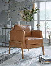 Coral Furniture - Ashley Furniture - Numund Accent Chair - Accent Chair / Caramel - A3000670