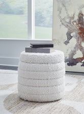 Coral Furniture - Ashley Furniture - Duntler Living Room - Storage Ottoman / Ivory - A3000678