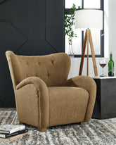 Coral Furniture - Ashley Furniture - Larbell Accent Chair - Accent Chair / Ecru - A3000709