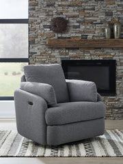 Coral Furniture - Ashley Furniture - Alainmont Next-Gen Nuvella Swivel Power Recliner - Swivel Power Recliner / Stone - A3000739