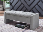 Coral Furniture - Ashley Furniture - Akselman Storage Bench - Storage Bench / Gray / 50"W x 19"D x 19"H - A3000744