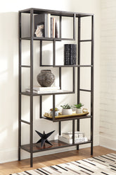 Coral Furniture - Ashley Furniture - Frankwell Bookcase - Bookcase / Brown/Black - A4000021