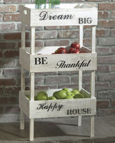 Coral Furniture - Ashley Furniture - Yulton Bookcase - Storage Shelf / Antique White - A4000091