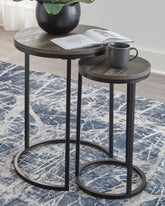 Coral Furniture - Ashley Furniture - Briarsboro Accent Table (Set of 2) - Accent Table Set (Set of 2) / Black/Gray - A4000231