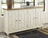 Coral Furniture - Ashley Furniture - Roranville Accent Cabinet - Accent Cabinet / Antique White - A4000268