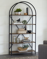 Coral Furniture - Ashley Furniture - Galtbury Bookcase - Bookcase / Brown/Black - A4000325