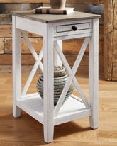 Coral Furniture - Ashley Furniture - Adalane Accent Table - Accent Table / White/Gray - A4000374