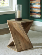 Coral Furniture - Ashley Furniture - Zalemont Accent Table - Accent Table / Distressed Brown - A4000510