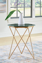 Coral Furniture - Ashley Furniture - Engelton Accent Table - Accent Table / Green/Gold - A4000526