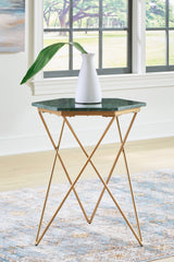 Coral Furniture - Ashley Furniture - Engelton Accent Table - Accent Table / Green/Gold - A4000526