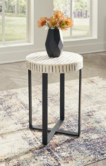 Coral Furniture - Ashley Furniture - Crewridge Accent Table - Accent Table / Black/Cream - A4000530