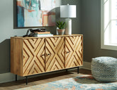 Coral Furniture - Ashley Furniture - Cadewick Accent Cabinet - Accent Cabinet / Natural - A4000570