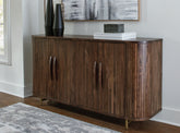 Coral Furniture - Ashley Furniture - Amickly Accent Cabinet - Accent Cabinet / Dark Brown - A4000571
