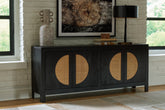 Coral Furniture - Ashley Furniture - Cliffiings Accent Cabinet - Accent Cabinet / Black/Natural - A4000575
