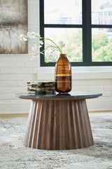 Coral Furniture - Ashley Furniture - Ceilby Accent Coffee Table - Accent Cocktail Table / Black/Brown - A4000601