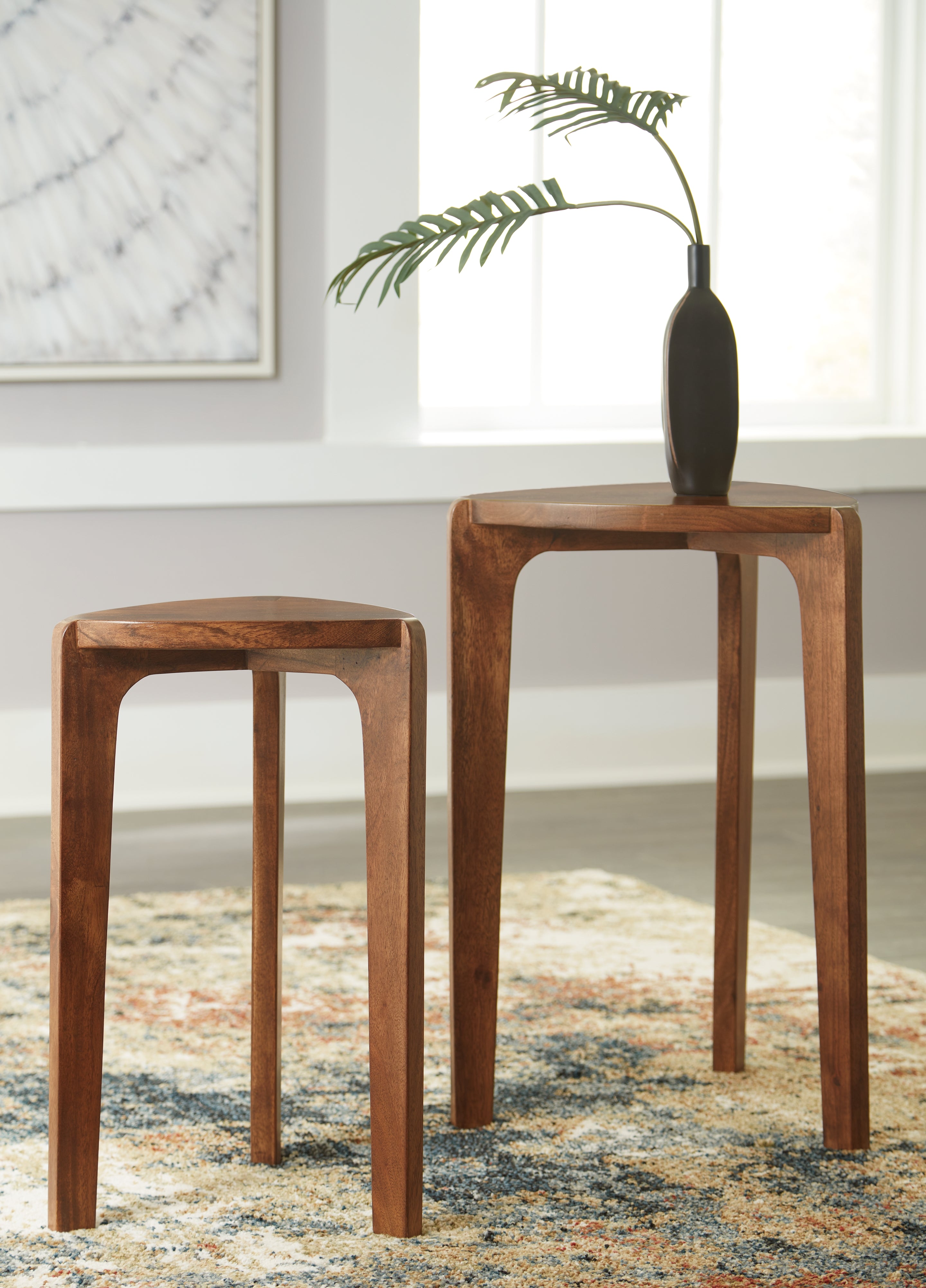Coral Furniture - Ashley Furniture - Brynnleigh Accent Table (Set of 2) - Accent Table Set (Set of 2) / Medium Brown - A4000607