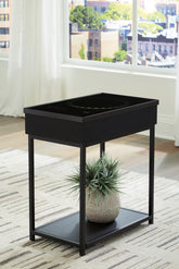 Coral Furniture - Ashley Furniture - Gemmet Accent Table with Speaker - Accent Table with Speaker / Black - A4000643