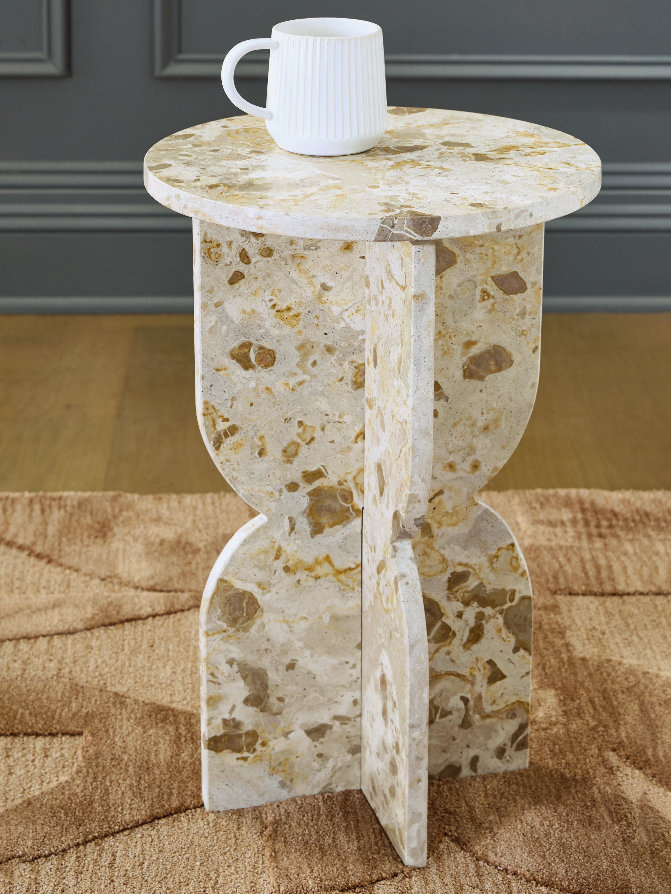 Coral Furniture - Ashley Furniture - Treygan Accent Table - Accent Table / Beige - A4000647