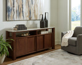 Coral Furniture - Ashley Furniture - Tobinville Accent Cabinet - Accent Cabinet / Dark Brown - A4000673