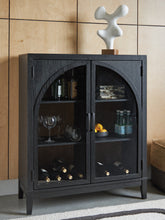 Coral Furniture - Ashley Furniture - Armenleigh Accent Cabinet - Bar Cabinet / Black/Brown - A4000702