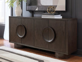 Coral Furniture - Ashley Furniture - Veeda Accent Cabinet - Accent Cabinet / Dark Brown - A4000703