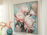 Coral Furniture - Ashley Furniture - Parryville Wall Decor - Wall Art / Aqua/Pink - A8000440