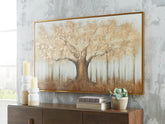 Coral Furniture - Ashley Furniture - Dalewick Wall Decor - Wall Art / Brown/Gray/Gold Finish - A8000448