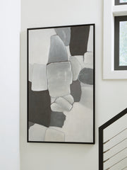 Coral Furniture - Ashley Furniture - Adilson Wall Decor - Wall Art / White/Gray/Black - A8000463