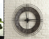 Coral Furniture - Ashley Furniture - Ana Sofia Wall Decor - Wall Clock / Antique Gray - A8010068