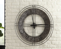 Coral Furniture - Ashley Furniture - Ana Sofia Wall Decor - Wall Clock / Antique Gray - A8010068