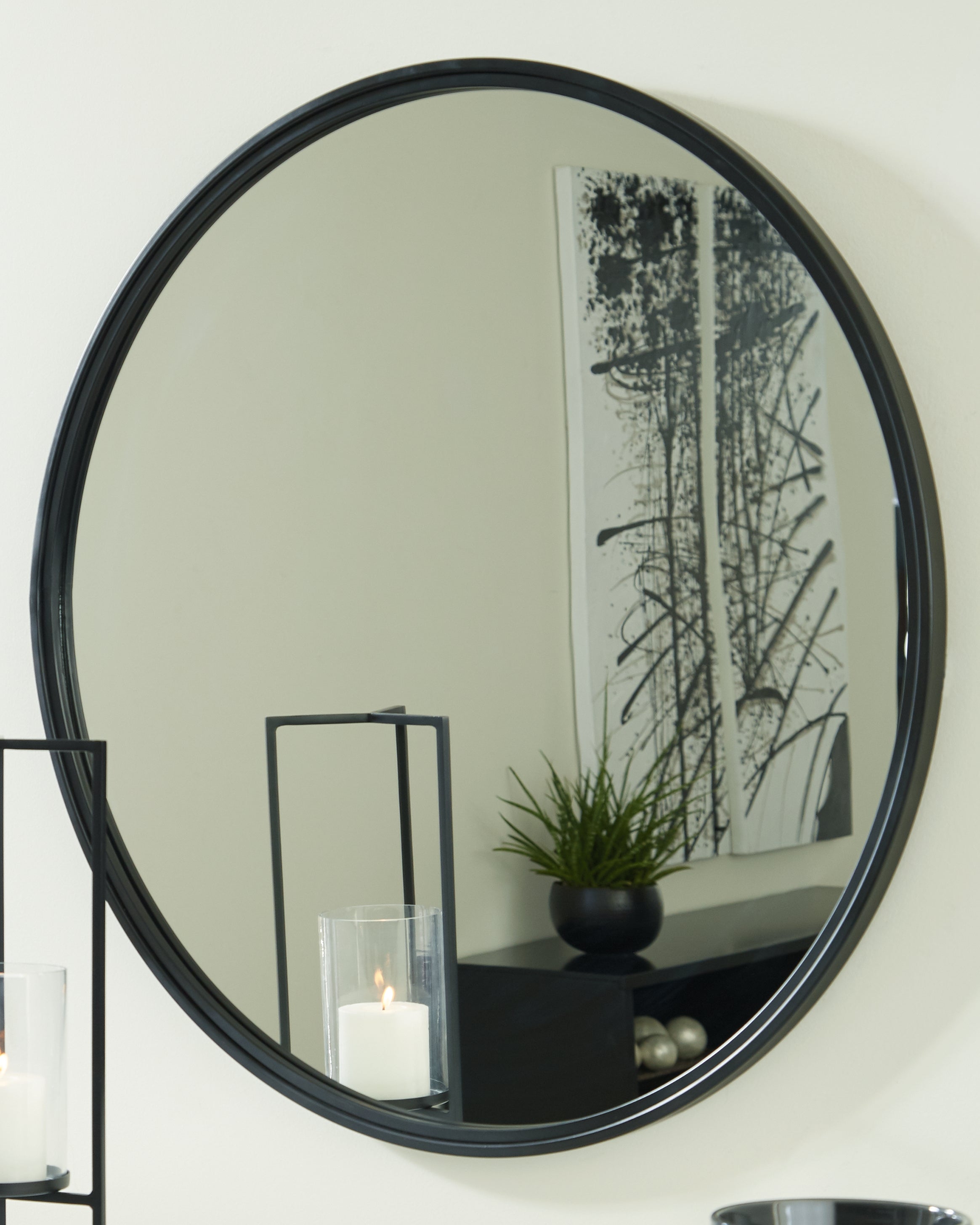 Coral Furniture - Ashley Furniture - Brocky Mirror - Accent Mirror / White - A8010293