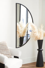 Coral Furniture - Ashley Furniture - Denlow Mirror - Accent Mirror / Black - A8010333