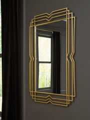 Coral Furniture - Ashley Furniture - Claybrook Mirror - Accent Mirror / Gold Finish - A8010349
