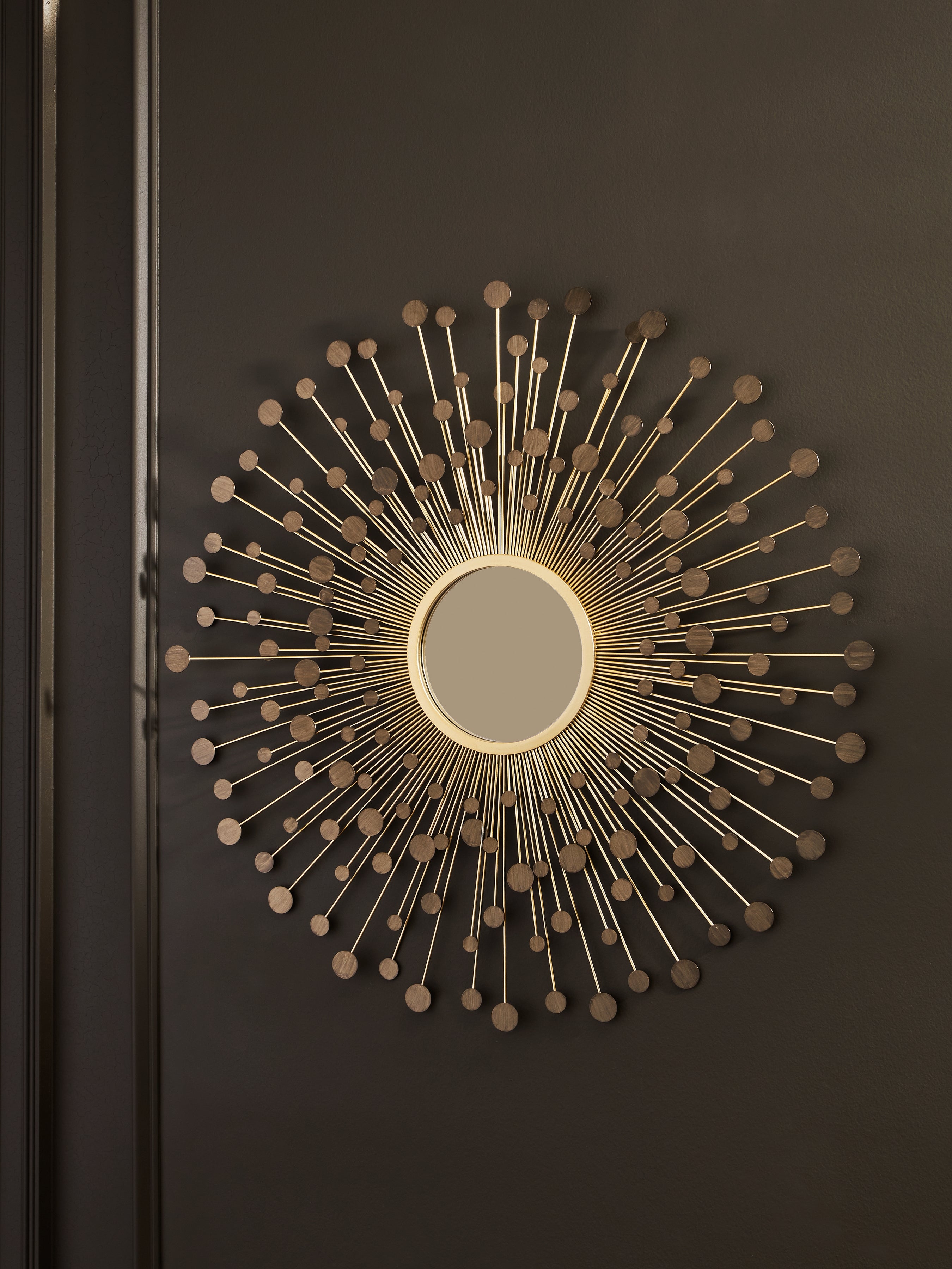 Coral Furniture - Ashley Furniture - Morwenna Mirror - Accent Mirror / Bronze/Gold Finish - A8010392
