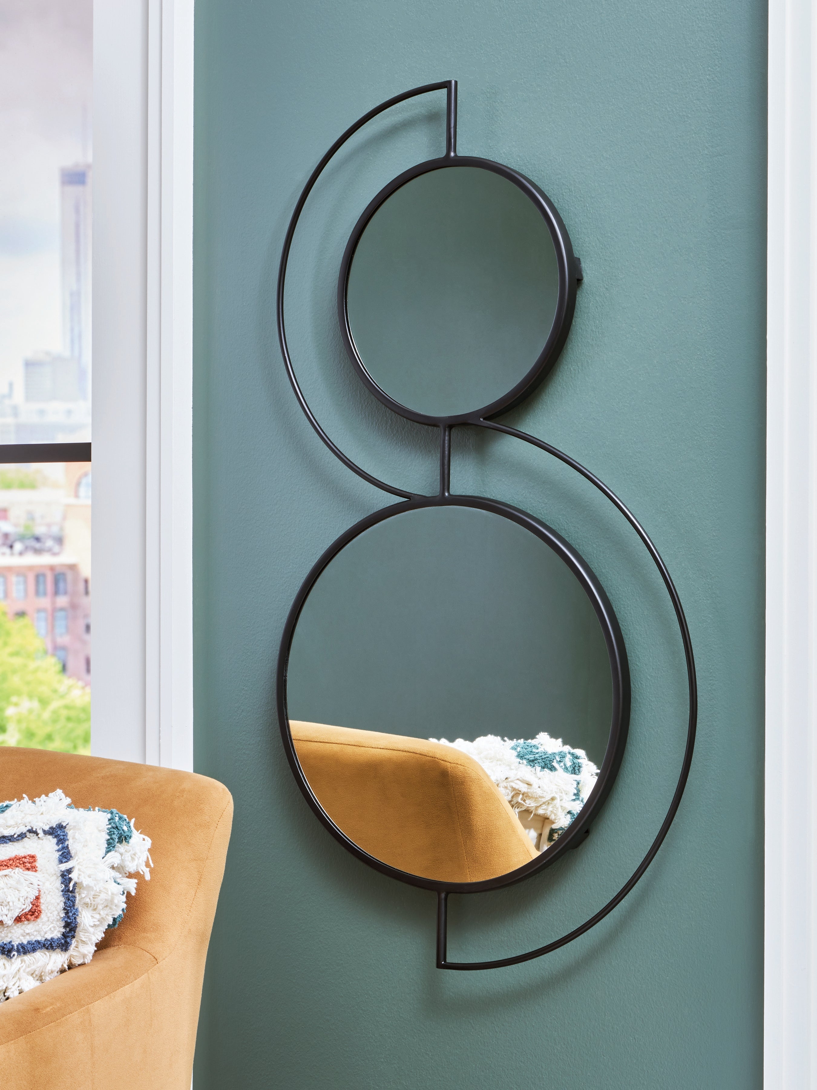 Coral Furniture - Ashley Furniture - Shayham Mirror - Accent Mirror / Black - A8010402
