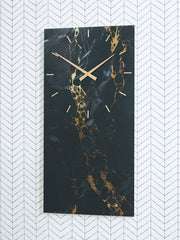 Coral Furniture - Ashley Furniture - Teague Wall Decor - Wall Clock / Black/Gold Finish - A8010430